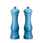 ECHTWERK Lot de 2 moulins à épices en plastique ABS de haute qualité, broyeur en céramique, moulin manuel, idéal pour les épices telles que le poivre, le sel et le piment, bleu clair, 21 cm