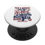 Ron's Garage Hotrod Classic Rides Design vieilli PopSockets PopGrip Adhésif