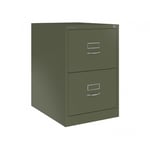 Hängmappsskåp Bisley BS classic front - 2 lådor, Färg Olive Green