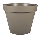 EDA - Pot de Fleur Rond Toscane Ø 60 cm - Volume 76 L - Ø 59 x H.47 cm - Taupe