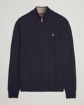 Morris John Merino Half Zip Navy