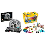 LEGO 75352 Star Wars Emperor's Throne Room Diorama, Return of the Jedi 40th Anniversary Lightsaber Dual Set & 10698 Classic Creative Brick Storage Box Set