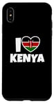 Coque pour iPhone XS Max I Love Kenya avec le drapeau et le coeur