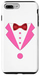 iPhone 7 Plus/8 Plus White Pink Tuxedo Suit & Bow Tie Printed Graphics Case