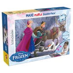 Puzzle Maxi Double-Face Disney Frozen Elsa et Anna 108 Pièces Retro Fahrbar 3368