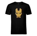 T-Shirt Homme Col Rond Iron Man Masque Super Héros Bd Film Geek