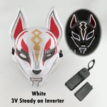 Uusi Luminous Halloween Party Mask EL Wire Hehkuva Maski Japanilainen Anime Cosplay LED Costume Fox Mask karnevaalijuhlatarvikkeisiin