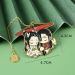 Kreativt animebokmärke Mo Dao Zu Shi Stormästare i demonisk odling Wei Wuxian Lan Wangji Metal Hollowing Bookmark 5