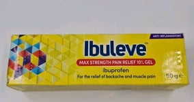 Ibuleve Max Strength Pain Relief 10% Ibuprofen Gel, Maximum 50 g (Pack of 1)