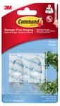 Command Medium selvklebende kroker transparente, 2-pack