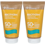 BIOTHERM WATERLOVER Crème Solaire Visage Anti-Âge SPF50+ 2x50 ml