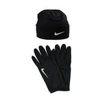 Nike Ensemble Bonnet et Gant pour Homme, Noir/Argent, S/M