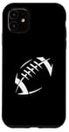 Coque pour iPhone 11 Ligne de balle Silhouette de football américain pour les joueurs et les fans