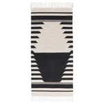 Iselin Matta 70x140 cm, Svart/Off-white