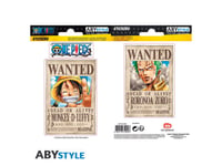 Stickers - One Piece - Wanted Luffy / Zoro - 2 planches de 16x11 cm