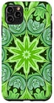 iPhone 11 Pro Max Ailanthus Leaves Pattern Design Cut Out Lime And Tea Case