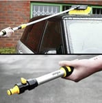 Extendable Pole Water Fed Telescopic Hose Wash Brush Caravan Window Car Cleaner