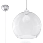 Pendant transparent à la lumière ball l: 30, b: 30 h: 80, E27, dimmable