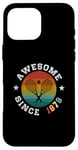 Coque pour iPhone 16 Pro Max Cadeau d'anniversaire joueur de tennis 46 ans génial depuis 1979