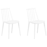 Lot 2 Chaises Scandinaves en Plastique Blanc Design et Confort Intemporel pour