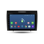 2 Din Android Car Navigation Stereo Bluetooth 9'' Touchscreen Wifi Car Info Plug And Play Full RCA SWC Support Carautoplay/GPS/DAB+/OBDII for Benz SLK-class 2004-2011,Quad core,4G Wifi 1G+32G