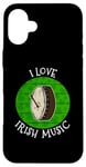 Coque pour iPhone 16 Plus St Patrick's Day Bodhran, j'aime la musique irlandaise