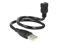 Delock Shapecable - Usb-Förlängningskabel - Mikro-Usb Typ B (Hona) Till Usb (Hane) - Usb 2.0 - 35 Cm - Svart