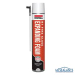 Soudal B1 Fire & Acoustic PU Expanding Foam Gap Filler Hand Held 750ml