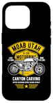 Coque pour iPhone 16 Pro Moab Utah U-128 Moto Rétro Canyon Sculpture