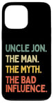 Coque pour iPhone 13 Pro Max Citation de l'oncle Jon The Man The Myth The Bad Influence