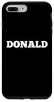 Coque pour iPhone 7 Plus/8 Plus Petite étiquette blanche avec nom Donald personnalisable au dos