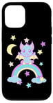 Coque pour iPhone 12/12 Pro Chauve-souris pour Halloween - Arc-en-ciel - Pour enfant