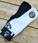 Mens 8.5-11, 43-46 CONVERSE Ultra LOW CUT White Black Cushion TRAINER SOCKS Con7