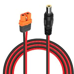 GELRHONR Câble d'alimentation adaptateur femelle xt60i à dc 7909 (dc 8mm) 14awg, compatible pour le port xt60, utilisé pour la centrale électrique portable lipo et le générateur solaire-3,3ft