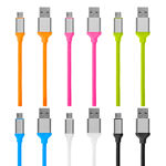 Juice Funky Neon Micro USB Cable Fast Charge Transfer Smart Phones GPS Tablets