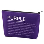 PXTIDY Purple Makeup Bag Purple Lover Gift Purple Color Feature Cosmetic Pouch Purple Fans Gifts Favorite Color Purple Bag