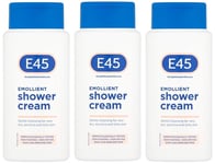 3 X E45 Emollient Shower Cream 200ML