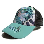 ZXXFR Unisex baseball cap anime Hatsune Miku Color adjustable size sport outdoor running casual classic sun cap lightweight breathable soft