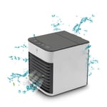 Portable Air Conditioner Mini Personal Air Cooler Humidifier and Purifier Desktop Cooling Fan with PIR Motion Sensor 17 * 14.9 * 16.4cm-White