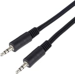 Câble Jack 10M, Jack Plug 3,5 Mm, Fiche Stereojack Mâle Vers Mâle, Câble De Connexion Audio Aux, Pour Les Téléphones À Cellules Tv Mp3 Hi-Fi, Blindé, Couleur Noire