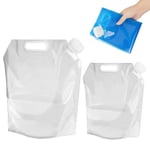 3-Pack - 5L Vattenpåse med Kran / Vattendunk - Vattenbehållare Transparent 3-Pack