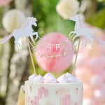 Ginger Ray Décoration de gâteau Princesse Licorne Happy Bithday Multicolore