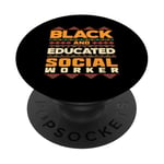 Black And Educated Social Worker PopSockets PopGrip Adhésif