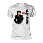 Michael Jackson Unisex Vuxen Bad Bomull T-shirt S Vit White S