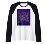 Star Constellation Map for Astronomy Lovers and Stargazers Raglan Baseball Tee