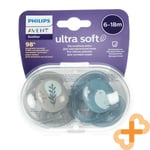 PHILIPS AVENT Sucette En Silicone 0-6 Mois Douce Décorée M SCF092/02 1 Pièce.