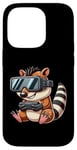 Coque pour iPhone 14 Pro Animal de joueur mignon avec des lunettes VR Cartoon