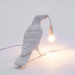 Bird Lamp waiting bordslampa vit