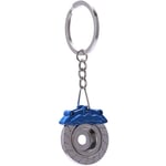 Cadeau Innovant Voiture Remise En éTat Disque Pompe De Frein Forme ChaîNe Porte-CléS MéTal Hub Style Taille Suspendu Pendentif Bleu