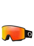 Oakley OO7120 Men's Oval Ski Sunglasses, Matte Black/Mirror Orange